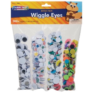 Creativity Street Wiggle Eyes 500 Piece Assorted Colors