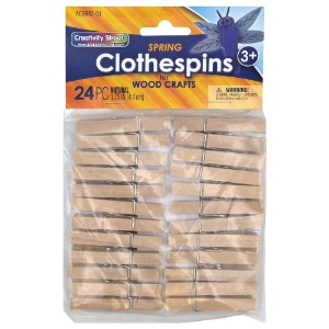 Creativity Street Spring Wooden Clothespin 24 Pack 1.75"