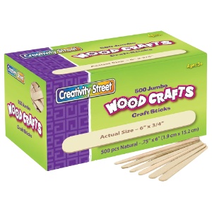 Creativity Street Jumbo Craft Sticks 500 Pack 6"
