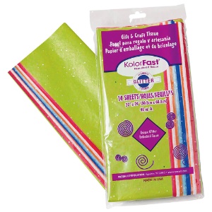 Pacon Kolorfast Art Tissue 20"x24" 14 Sheets Glitter