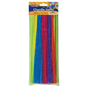Creativity Street Jumbo Chenille Stems 12" 100 Pack Hot