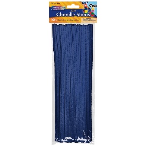 Creativity Street Jumbo Chenille Stems 12" 100 Pack Dark Blue