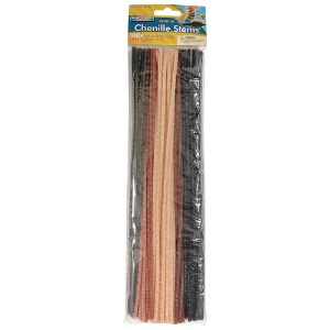 Creativity Street Regular Chenille Stems 12" 100 Pack Multi-Cultural