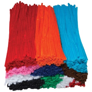Creativity Street Jumbo Chenille Stem 6mm Classroom 12" x 1000 Pack Assorted