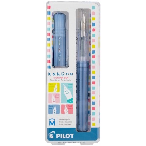 Pilot Kakuno Fountain Pen Medium Translucent Blue