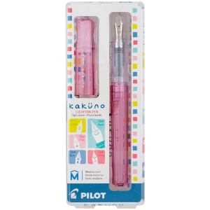 Pilot Kakuno Fountain Pen Medium Translucent Pink