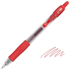 Pilot G2-05 Retractable Gel Rollerball Pen 0.5mm Red