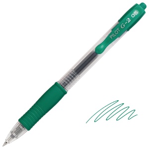Pilot G2-05 Retractable Gel Rollerball Pen 0.5mm Green