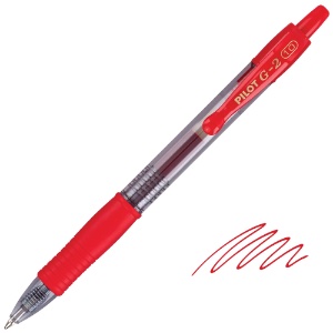 Pilot G2-10 Retractable Gel Rollerball Pen 1.0mm Red