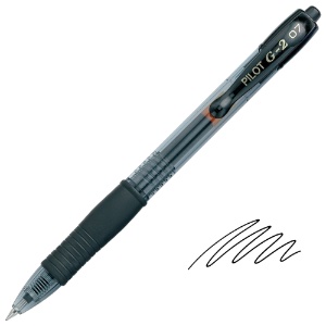 Pilot G2-07 Retractable Gel Rollerball Pen 0.7mm Black