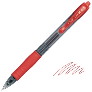 Pilot G2-07 Retractable Gel Rollerball Pen 0.7mm Red
