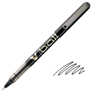 VBall Liquid Ink Rollerball Pen, Fine - Black