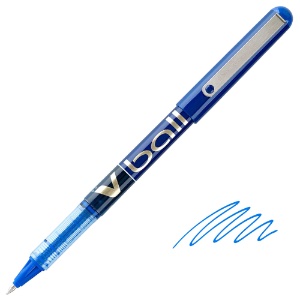 VBall Liquid Ink Rollerball Pen, Fine - Blue