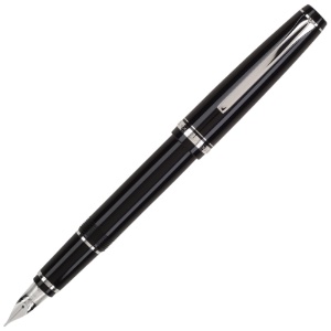 Pilot Falcon Fountain Pen, Extra Fine - Black with Rhodium Accent