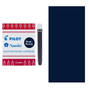 Pilot Namiki Fountain Pen Ink Cartridge 12 Pack Blue/Black