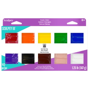 Sculpey Sculpey III Oven-Baked Polymer Clay Multi-Pack 10 x 2oz Set Classic