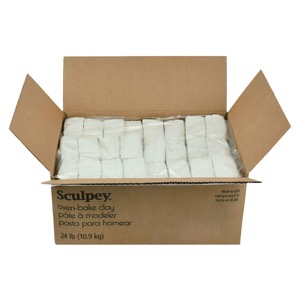 Original Sculpey White, Polymer clay, Oven Bake 1.75 lb With Extras