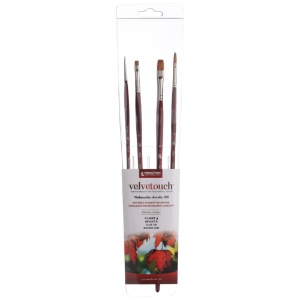 Princeton VELVETOUCH Synthetic Brush Series 3900 Professional 4 Set