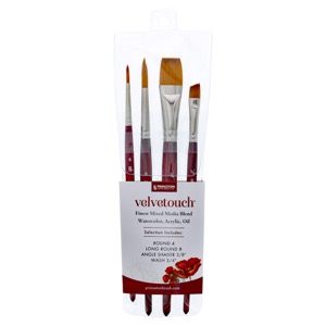 Princeton VELVETOUCH Synthetic Brush Series 3950 Professional 4 Set