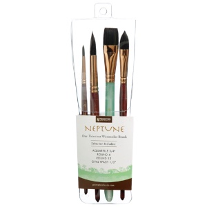 Princeton Neptune Synthetic Squirrel Brush Series 4750 Professional 4 Set