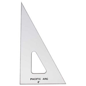Pacific Arc Acrylic 30/60 Triangle 4" Topaz