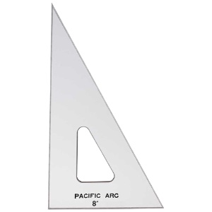 Pacific Arc Acrylic 30/60 Triangle 8" Topaz
