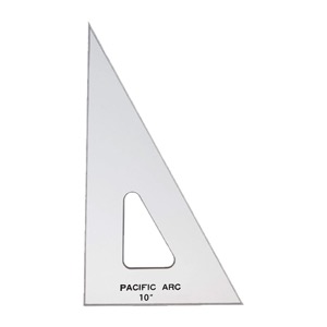 Pacific Arc Acrylic 30/60 Triangle 18" Topaz