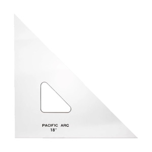 Pacific Arc Acrylic 45/90 Triangle 18" Clear