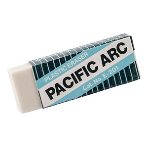 Pacific Arc Soft White Plastic Eraser