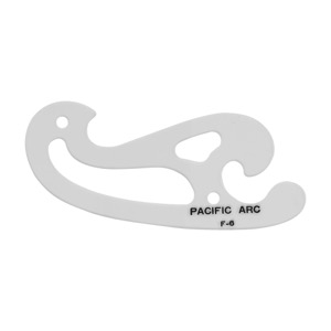 Pacific Arc Professional #6 Transparent Irregular French Curve 5"