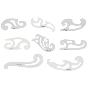 Pacific Arc Clear French Curve 8 Set