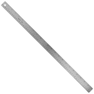 Pacific Arc Metric 1/32nd Stainless Steel Ruler w/ Non-Slip Back 24"