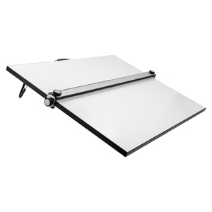 Pacific Arc Table Top Drawing Board with Parallel Bar 20" x 26" White