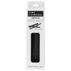 Pacific Arc Vine Charcoal 12 Pack Medium