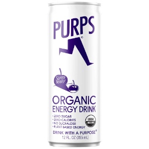Purps Organic Energy Drink 12oz Super Berry