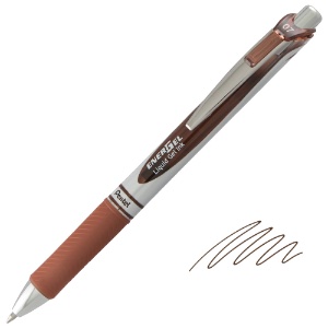 Pentel EnerGel RTX Retractable Liquid Gel Pen 0.7mm Brown