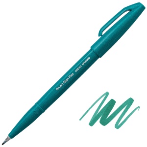 Pentel Arts Sign Pen Brush Turquoise Green