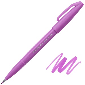 Pentel Arts Sign Pen Brush Pink Purple