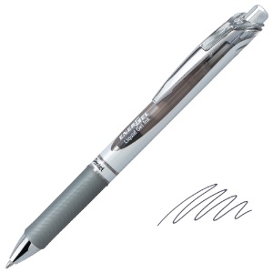 Pentel EnerGel RTX Retractable Liquid Gel Pen 0.7mm Gray