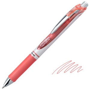 Pentel EnerGel RTX Retractable Liquid Gel Pen 0.7mm Coral Pink
