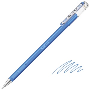 Pentel Arts MATTEHOP Hybrid Gel Roller Pen 1.0mm Sky Blue