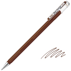 Pentel Arts MATTEHOP Hybrid Gel Roller Pen 1.0mm Brown