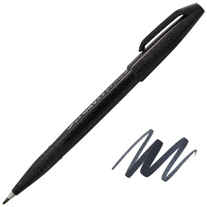 Pentel Arts Sign Pen Brush Black
