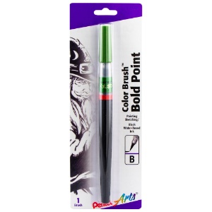 Pentel Arts Color Water-Based Dye Ink Brush Pen Bold Black