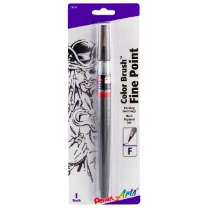 Pentel Arts Color Pigment Brush Pen Fine Black