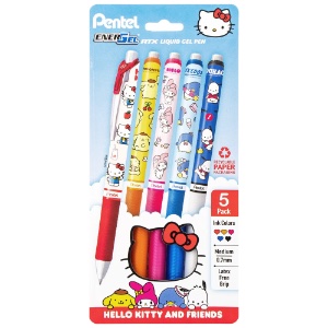 Pentel EnerGel RTX Sanrio Retractable Liquid Gel Pen 5 Set 0.7mm Assorted #1