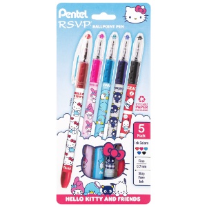 Pentel RSVP Sanrio Ballpoint Pen 5 Set 0.7mm Assorted #2