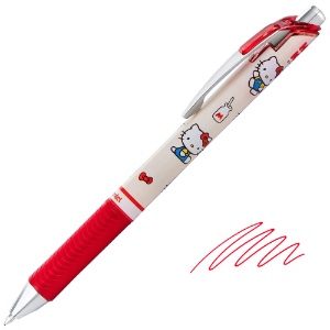 Pentel EnerGel RTX Retractable Liquid Gel Pen 0.7mm Hello Kitty Red