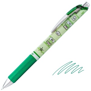 Pentel EnerGel RTX Retractable Liquid Gel Pen 0.7mm Keroppi Green