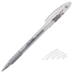 Pentel Sparkle Pop Metallic Gel Pen 1.0mm Silver-Light Silver